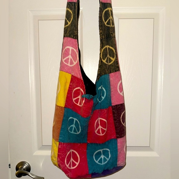 Handbags - Y2K Vintage Peace Sign Crossbody Bag Hobo Style